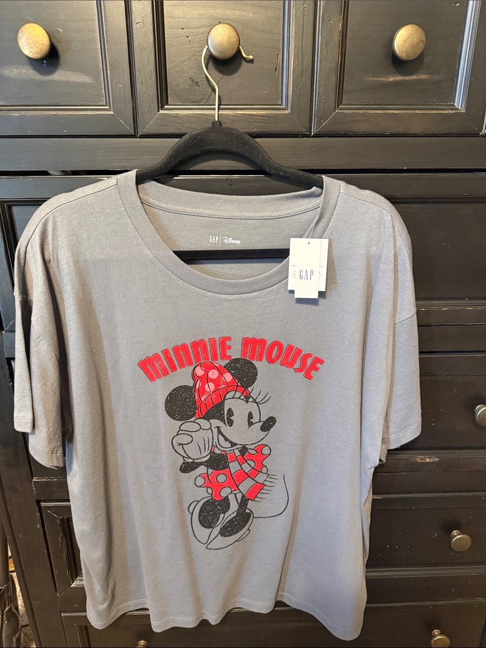 Gap Minnie Mouse Graphic Tee - Gray & Red